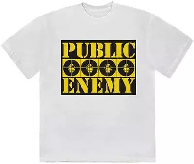 Buy PUBLIC ENEMY 4 LOGOS WHITE SS TEE XL (T-shirt) • 21.39£
