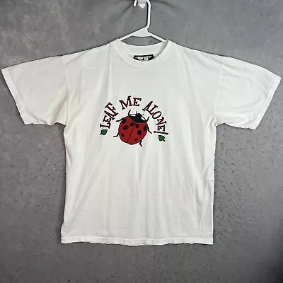 Buy Vintage 90s Joe Boxer Girlfriend Leaf Me Alone Ladybug T Shirt Womens Medium • 18.89£