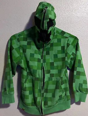 Buy Mad Engine Minecraft Zipper Long Sleeve Hoodie Small Boys  Creeper Costume. H196 • 14.17£