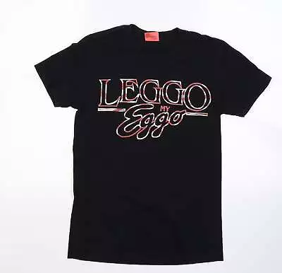 Buy Kellogg's Womens Black Cotton Basic T-Shirt Size S Crew Neck - Leggo My Eggo • 5.50£
