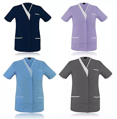 Buy Ladies Nursing Uniform Healthcare Hospital Therapist Top Tunic Women Dress Work • 12.99£