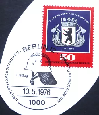 Buy Berlin First Day Stamp 1976 Mi 523, 125 Years Berlin Fire Brigade • 0.86£