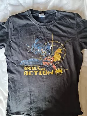 Buy Vintage Batman & Robin Built For Action T Shirt Size Medium  • 4.99£