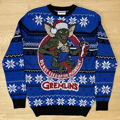 Buy Large 41  Chest Gremlins Ugly Christmas Xmas Jumper Sweater Warner Bros • 29.99£