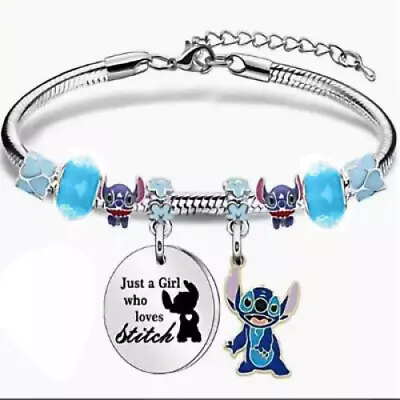 Buy Girls Womens Lilo And Stitch Jewellery Friendship Charm Bracelet Birthday Gift • 6.46£