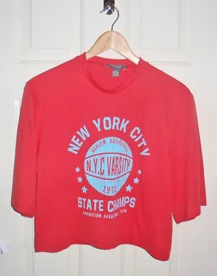 Buy BNWT Primark Womens NEW YORK CITY STATE CHAMPS Red T-shirt - Various Sizes • 9.95£