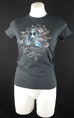Buy 2005 Disney Corpse Bride Tim Burton Emily Victor Love Conquers All T-shirt • 31.52£