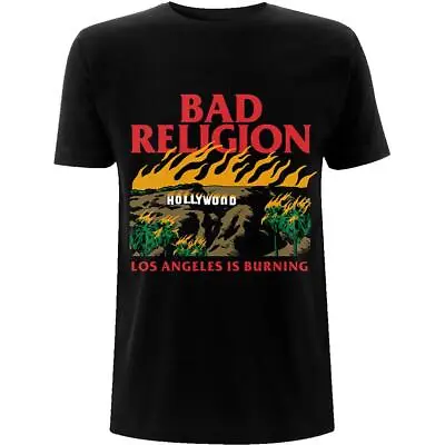 Buy Bad Religion Unisex Burning Black Cotton T-Shirt • 15.95£