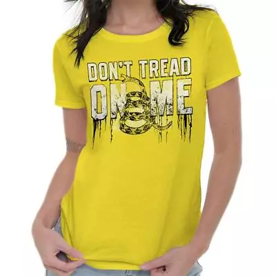 Buy Dont Tread On Me Gadsden Snake Flag USA Gift Graphic T Shirts For Women T-Shirts • 21.20£