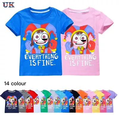 Buy Kids The Amazing Digital Circus Merch Casual Short Sleeve T-Shirt Cotton Tee Top • 7.82£