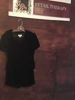 Buy Ann Taylor Loft Shirt And Skirt Set 8 Black Velvet  • 17.99£