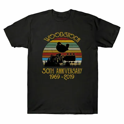 Buy Black Men 50Th T-shirts Retro Tee 1969-2019 Vintage Music Anniversary Woodstock • 12.98£