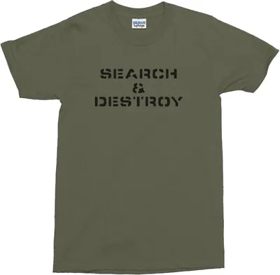 Buy Search And Destroy T-Shirt - Retro, 70s, Punk, Military, Various Colours • 19.99£