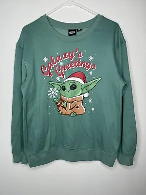 Buy Star Wars Christmas Baby Yoda Holiday Sweater Galaxy's Greetings Women's Medium • 9.60£