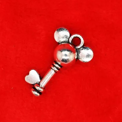 Buy 8 X Tibetan Silver 3D Mickey Mouse Style Key Charm Pendants Jewellery Making • 2.49£