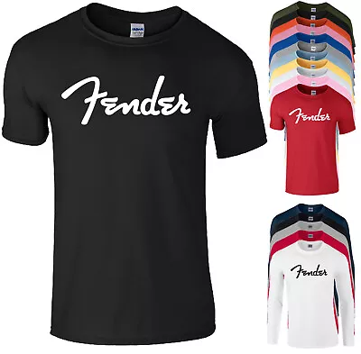Buy Fender T Shirt Guitars Rock Band Retro Vintage Music Mens Women Kids Tee Tops W • 17.99£