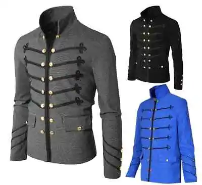 Buy   Steampunk Men's Gothic Clothing Jacket Medieval Vintage Jacket Stand Collar • 61.78£