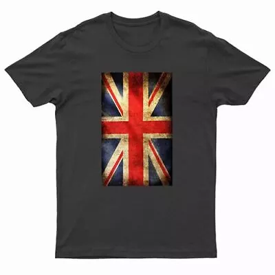 Buy Adults Printed British Flag Union Jack Grunge T-Shirt • 20.15£