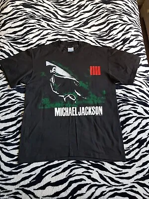 Buy Michael Jackson T Shirt Bad Tour Wembley Stadium 1988 Memorabilia Size L Vintage • 49.99£