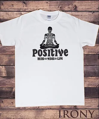 Buy Men's T-Shirt New Cotton Short Sleeve Tee Yoga Meditation Mind Vibes Life TS1099 • 14.99£