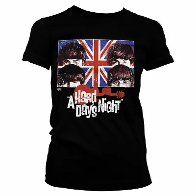 Buy Officially Licensed Beatles - A Hard Days Night Women's T-Shirt S-XXL Sizes • 19.53£