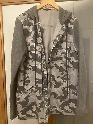 Buy Ladies Grey Camouflage Lightweight Jacket From River Island. Size 8. Ex Cond • 4.99£