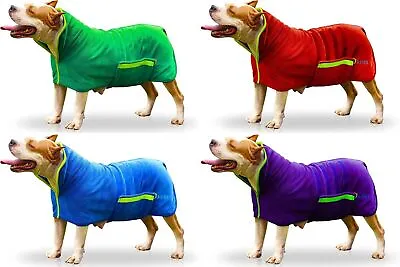 Buy Pet Absorbent Bathrobe Dog Drying Robe Soft Sleepwear Towel Coat Puppy Clothes • 11.99£