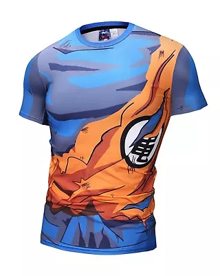 Buy Dragon Ball Z Goku T-Shirt Damaged Costume T Shirt Cosplay Retro Gamer DBZ Super • 13.99£