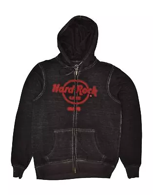 Buy HARD ROCK CAFE Mens Miami Graphic Zip Hoodie Sweater Small Black Cotton BF30 • 25.95£