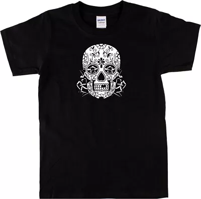 Buy Day Of The Dead Mexican Skull T-Shirt - Mexico, Dia De Los Muertos, S-XXL • 19.99£