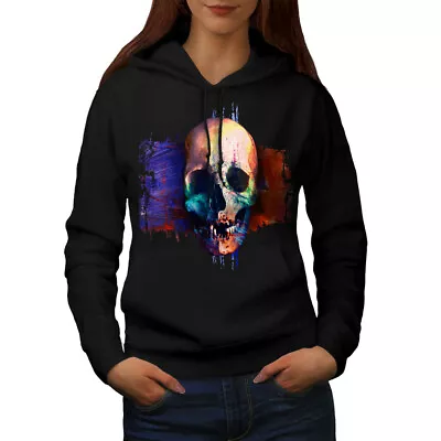 Buy Wellcoda Bad Guy Skull Death Metal Womens Hoodie, Mad Casual Hooded Sweatshirt • 28.99£