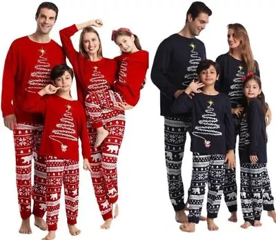 Buy Family Matching Christmas Pyjamas Adult Kids Xmas Nightwear Pajamas Pjs Set • 5.69£
