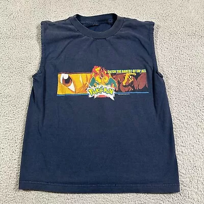Buy Vintage Charizard Pokemon Shirt Youth Small 2000 Nintendo Boys Muscle T 17x22 • 32.02£