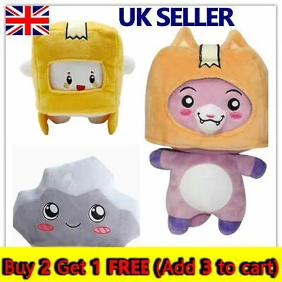 Buy Lankybox Merch Boxy Foxy Rocky Plush Teddies Stuffed Doll Soft Toys Kids Gift UK • 14.65£