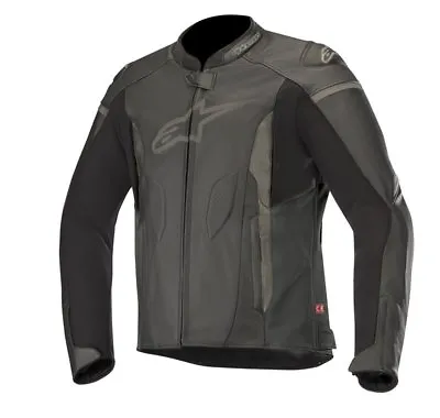Buy Alpinestars Faster Jacket - Black/Gun Metal Leather Motorcycle Jacket • 284£
