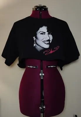 Buy Selena Super Crop Top Shirt Black Tour Merch Signature Stitching Size XL • 19.29£