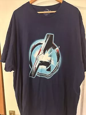 Buy Marvel Avengers Cotton Blue Men’s T-shirt - Size XXXXXL 5XL • 0.99£