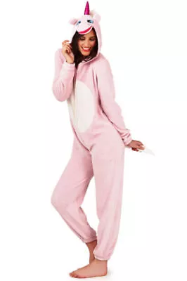 Buy Womens Unicorn Jumpsuit Ladies Pyjamas 3D Ears Horn & Tail All In One Sleepsuit • 24.99£