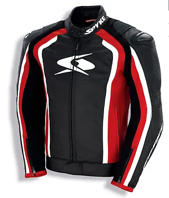 Buy Spyke Blaster Leather Sport Black Red Motorcycle Jacket New • 79.99£