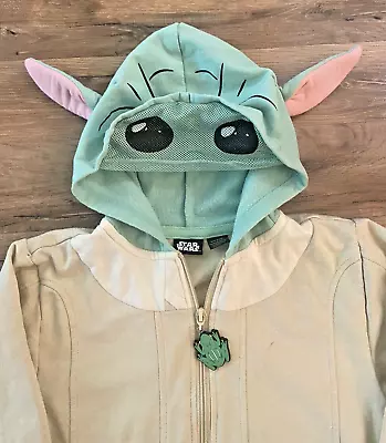 Buy Star Wars Baby Yoda Zipper Sweatshirt Youth Small Mandalorian Grogu Hoodie • 10.25£