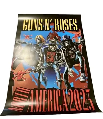Buy 2023 Guns N’ Roses North American Tour Official Merch Poster Axl Slash Duff • 12.05£