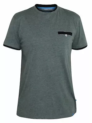 Buy D555 Kingsize Mens Khaki Tshirt With Double Layer Neck & Pocket (NELLY-1) • 15.50£