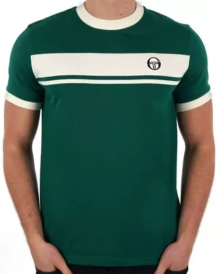 Buy Sergio Tacchini Master Crew Neck T Shirt Evergreen • 28.99£