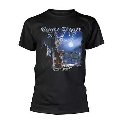 Buy GRAVE DIGGER - EXCALIBUR BLACK T-Shirt, Front & Back Print Small • 20.09£