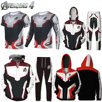 Buy Avengers 4 Endgame Cosplay Men Hoodie Sweatshirt T-Shirt Jacket Coat Trousers • 11.09£
