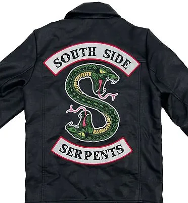 Buy RIVERDALE Southside Serpents Black Motorcycle Jacket Size XS Biker Faux Leather • 48.25£