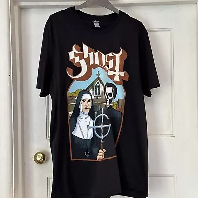 Buy Ghost T Shirt Based On Grant Wooden Titled -American Gothic Size M • 12.50£