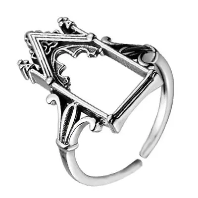 Buy Adjustable Gothic Castle Rings Ladies Fashion Jewelry Copper Rings For Women Men • 3.16£