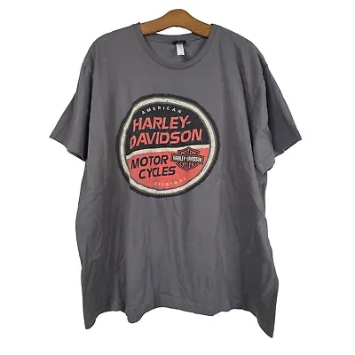 Buy Harley Davidson Fargo Short Sleeve Crewneck T-Shirt 100% Cotton Gray Men's XL • 17.19£