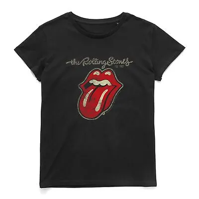 Buy Official Rolling Stones Plastered Tongue Women's T-Shirt • 10.79£